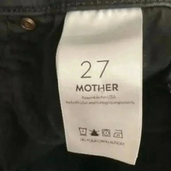 Mother The Stunner Zip Ankle Step Fray Jeans in Not Guilty Black Wash Size 27 - Picture 5 of 5